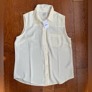 NWT Jcrew silky sleeveless shirt, small